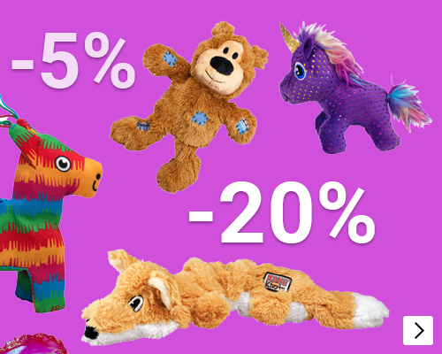 Kong en ander speelgoed 5 tot 20% DOG CAT